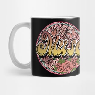 Graphic Muse Proud Name Flower Birthday 70s 80s 90s Vintage Styles Mug